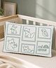 Mi Arcus Animal Embroidered Soft & Breathable Baby Pillow with Pom Pom Border- Cream