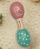 Mi Arcus Wooden Maraca with Double-Sided Animal Print Musical Shaker Rattle Toy- Multicolor