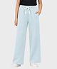 Charm n Cherish Cotton Knit Solid Flared Pants - Blue