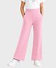 Charm n Cherish Cotton Knit Solid Flared Pants - Pink