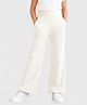 Charm n Cherish Cotton Knit Solid Flared Pants - Off White
