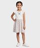 Charm n Cherish Cotton Knit Frill Sleeves Butterfly Printed Dress - Multi Colour