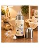 Adore Dr.Feed Majestique DuoSip 2 in 1 Insulated Stainless Steel Sipper with Silicone Base 270ml - Beige