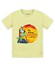 Arvesa Cotton Blend Knit Janmashtami Theme Half Sleeves My First Janmashtami Jay Shree Krishna Text Printed Tee - Yellow