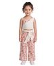 Kevora Apparels Cotton Blend Woven One Shoulder Floral Printed Top & Pants - Off White