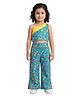 Kevora Apparels Cotton Blend Woven One Shoulder Floral Printed Coordinating Top & Pants - Blue