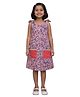 Kevora Apparels Cotton Blend Woven Sleeveless Floral Printed Dress - Pink