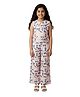 Kevora Apparels Cotton Blend Woven Sleeveless Floral Printed Coordinating Top & Pants Set - Light Pink & Navy Blue