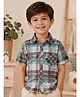 Sportking Cotton Blend Woven Half Sleeves Checked Shirt - Green