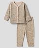 Mothercare 100% Cotton Woven Shirt and Leggings Co-Ords Set With Floral Print - Peach