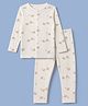 Mothercare 100% Cotton Woven Full Sleeves T-Shirt and Leggings Co-ords Set with Full Camel Print in Peach