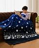 Famyo Dark Blue Astronaut Glow in The Dark Blanket for Kids