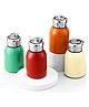 Sanjary Stainless Steel Mini Water Bottle with Screw Cap and Carrying Ring, Portable Reusable Travel Flask for Gym Office Outdoor Use color design may vary