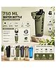 SANJARY 750ML Stainless Steel Water Bottle with Leakproof Lid, Carry Handle, Straw, Infuser, Travel Tumbler for Sports, Gym, School, Office, Outdoor color design may vary