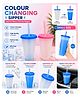 Sanjary 450ml Colour Changing Sipper Cup with Ice Water Activated Color Change, Reusable Straw, BPA Free Large Capacity Drinking Tumbler Cup color may vary