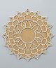 Todfod DIY Reusable Wooden MDF Floral Petal Mandala Rangoli Cutout Base & Stencil for Festive Decor - 12 Inch