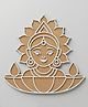 Todfod DIY Reusable Wooden MDF Goddess Lakshmi Face Rangoli Cutout Base & Stencil for Festive Decor - 12 Inch