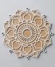 Todfod DIY Reusable Wooden MDF Radiant Sunburst Mandala Rangoli Cutout Base & Stencil for Festive Decor - 12 Inch