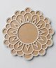 Todfod DIY Reusable Wooden MDF Scalloped Petal Mandala Rangoli Cutout Base & Stencil for Festive Decor - 12 Inch