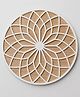 Todfod DIY Reusable Wooden MDF Geometric Flower Web Mandala Rangoli Cutout Base & Stencil for Festive Decor - 12 Inch
