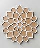 Todfod DIY Reusable Wooden MDF Blooming Dahlia Lotus Mandala Rangoli Cutout Base & Stencil for Festive Decor - 12 Inch