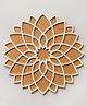 Todfod DIY Reusable Wooden MDF Overlapping Petal Mandala Rangoli Cutout Base & Stencil for Festive Decor - 12 Inch