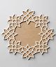 Todfod DIY Reusable Wooden MDF Floral Ring Wreath Mandala Rangoli Cutout Base & Stencil for Festive Decor - 12 Inch