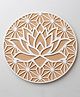 Todfod DIY Reusable Wooden MDF Lotus Motif Geometric Mandala Rangoli Cutout Base & Stencil for Festive Decor - 12 Inch