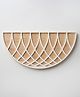 Todfod DIY Reusable Wooden MDF Half-Circle Lattice Arch Rangoli Cutout Base & Stencil for Festive Decor - 12 Inch