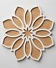 Todfod DIY Reusable Wooden MDF 8-Petal Starburst Floral Mandala Rangoli Cutout Base & Stencil for Festive Decor - 12 Inch