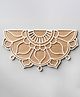 Todfod DIY Reusable Wooden MDF Half-Circle Tiered Lotus Rangoli Cutout Base & Stencil for Festive Decor - 12 Inch