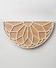 Todfod DIY Reusable Wooden MDF Half-Circle Sunburst Petal Rangoli Cutout Base & Stencil for Festive Decor - 12 Inch