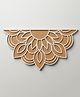 Todfod DIY Reusable Wooden MDF Half-Circle Layered Sunflower Rangoli Cutout Base & Stencil for Festive Decor - 12 Inch