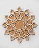Todfod DIY Reusable Wooden MDF Multi-Layered Pointed Bloom Mandala Rangoli Cutout Base & Stencil for Festive Decor - 12 Inch