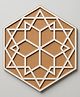 Todfod DIY Reusable Wooden MDF Hexagonal Geometric Star Mandala Rangoli Cutout Base & Stencil for Festive Decor - 12 Inch