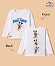 Babyoye Disney 100% Cotton Interlock with Full Sleeves Knit T-Shirts and Mickey Mouse Front & Back Print in White