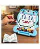 VGRASSP Dot Magnetic Drawing Board Toy For Kids With Stylus - Bear Shape Montessori Educational Toy With Colorful Beads And Pattern Cards - Blue