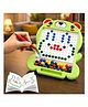 VGRASSP Dot Magnetic Drawing Board Toy For Kids With Stylus - Bear Shape Montessori Educational Toy With Colorful Beads And Pattern Cards - Green