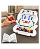 VGRASSP Dot Magnetic Drawing Board Toy For Kids With Stylus - Bear Shape Montessori Educational Toy With Colorful Beads And Pattern Cards - White
