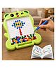 VGRASSP Cat Shape Dot Magnetic Drawing Board Toy For Kids With Stylus - Montessori Educational Toy With Colorful Beads And Pattern Cards - Green