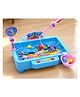VGRASSP Magnetic Rotating Real Water Fishing Game Toy For Kids With Colorful Fishes, Fishing Rod And Net Scoop - Educational Musical Gift - Blue