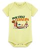 Arvesa Cotton Blend Knit Onam Theme Half Sleeves My First Onam Text Printed Onesie - Yellow