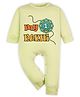 Arvesa Cotton Blend Knit Raksha Bandhan Theme Full Sleeves My 1st Rakhi Text Printed Romper - Yellow