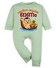 Arvesa Cotton Blend Knit Onam Theme Full Sleeves My First Onam Text Printed Romper - Soft Green