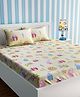 Urban Dream Bed Sheet With Pillow Cover Set Owl & Tree Print - Yellow