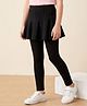 Ziory Cotton Knit Solid Skeggings - Black
