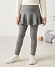 Ziory Cotton Knit Solid Skeggings - Grey