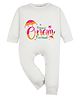 Arvesa Cotton Blend Knit Onam Theme Full Sleeves Happy Onam Festival Text Printed Romper - Classic White