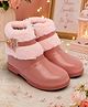 Freeplay Stone Embellished & Fur Detailed Zipper Closure Boots - Brown