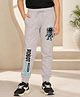 NUSYL Cotton Blend Knit Astronaut Printed Track Pant - Grey